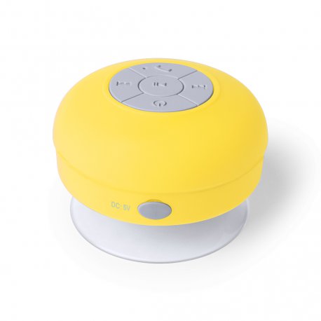 Enceinte Bluetooth avec ventouse jaune 
