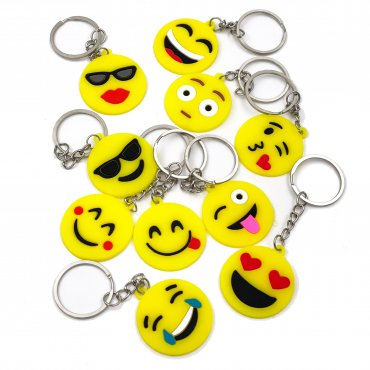 Lot Porte-clés Emoticones Rigolos (20 porte-clés)