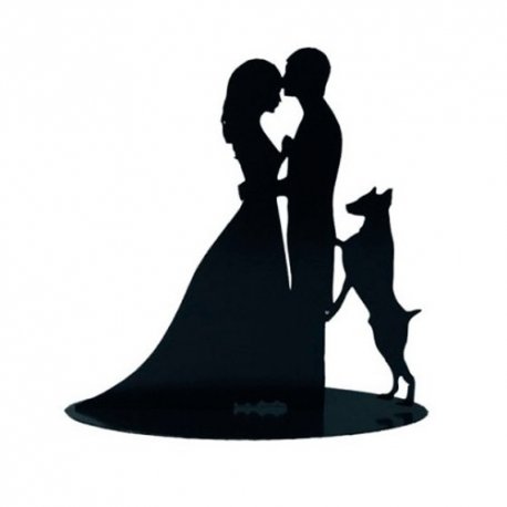 Figurine<strong> Mariage </strong>avec Chien